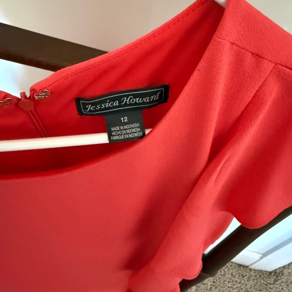 Jessica Howard Red Ruffle Mini Dress - Picture 2 of 4